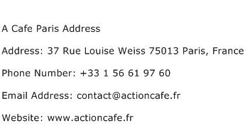 A Cafe Paris Address Address Contact Number