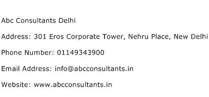 Abc Consultants Delhi Address Contact Number