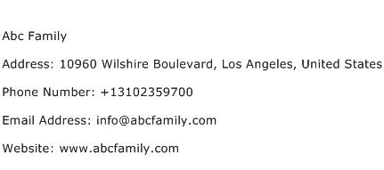 Abc Family Address Contact Number