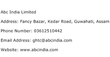Abc India Limited Address Contact Number