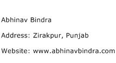 Abhinav Bindra Address Contact Number
