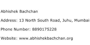 Abhishek Bachchan Address Contact Number