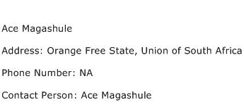 Ace Magashule Address Contact Number