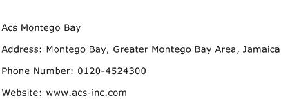 Acs Montego Bay Address Contact Number