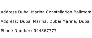 Address Dubai Marina Constellation Ballroom Address Contact Number