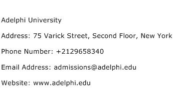 Adelphi University Address Contact Number