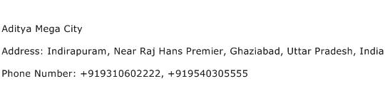 Aditya Mega City Address Contact Number