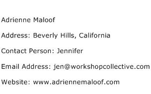 Adrienne Maloof Address Contact Number