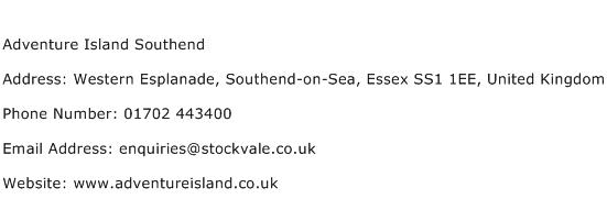 Adventure Island Southend Address Contact Number