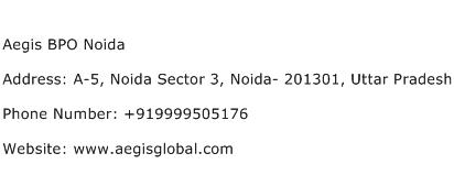 Aegis BPO Noida Address Contact Number