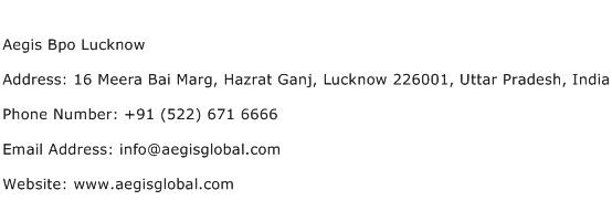 Aegis Bpo Lucknow Address Contact Number