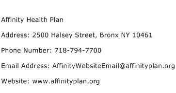 Affinity Health Plan Address Contact Number