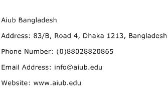 Aiub Bangladesh Address Contact Number