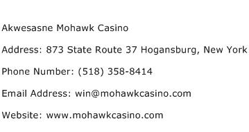 Akwesasne Mohawk Casino Address Contact Number