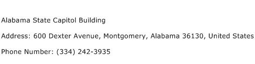Alabama State Capitol Building Address Contact Number