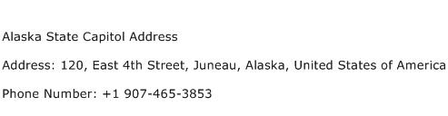 Alaska State Capitol Address Address Contact Number