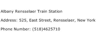 Albany Rensselaer Train Station Address Contact Number