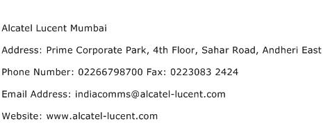 Alcatel Lucent Mumbai Address Contact Number