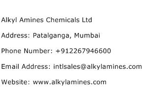 Alkyl Amines Chemicals Ltd Address Contact Number
