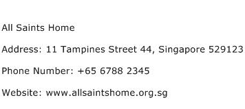 All Saints Home Address Contact Number