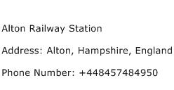 Alton Railway Station Address Contact Number