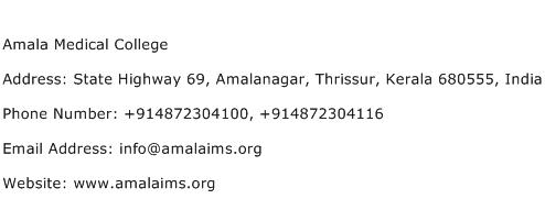 Amala Medical College Address Contact Number