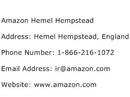 Amazon Hemel Hempstead Address Contact Number