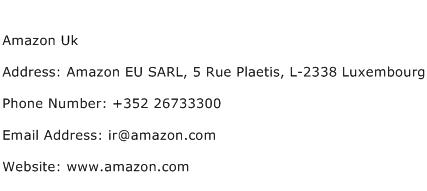 Amazon Uk Address Contact Number