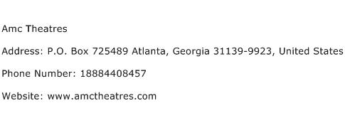 Amc Theatres Address Contact Number