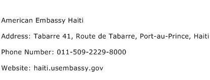 American Embassy Haiti Address Contact Number
