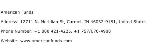 American Funds Address Contact Number