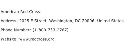 American Red Cross Address Contact Number