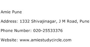 Amie Pune Address Contact Number