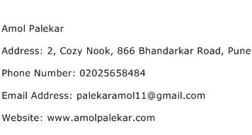 Amol Palekar Address Contact Number