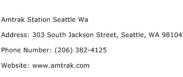 Amtrak Station Seattle Wa Address Contact Number