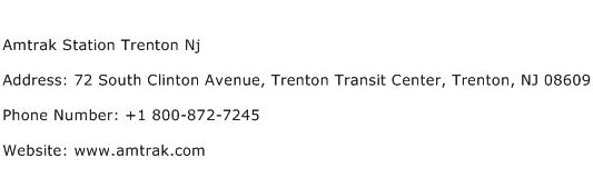 Amtrak Station Trenton Nj Address Contact Number