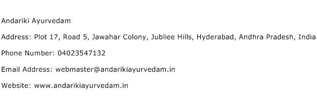 Andariki Ayurvedam Address Contact Number