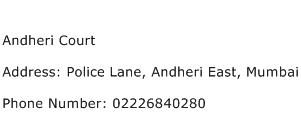Andheri Court Address Contact Number