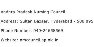 Andhra Pradesh Nursing Council Address Contact Number