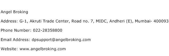 Angel Broking Address Contact Number