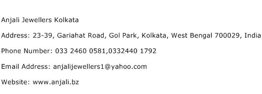 Anjali Jewellers Kolkata Address Contact Number