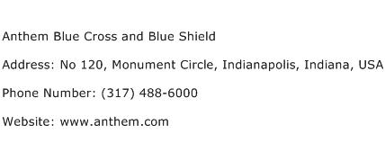 Anthem Blue Cross and Blue Shield Address Contact Number