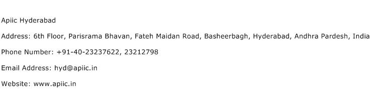 Apiic Hyderabad Address Contact Number