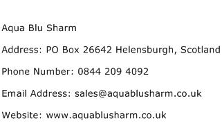 Aqua Blu Sharm Address Contact Number