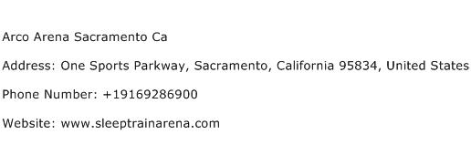 Arco Arena Sacramento Ca Address Contact Number