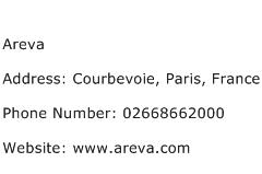 Areva Address Contact Number