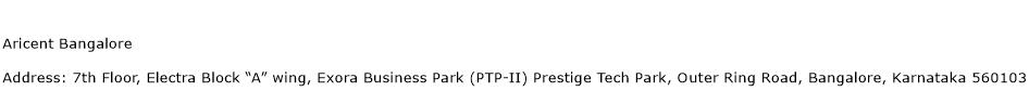 Aricent Bangalore Address Contact Number