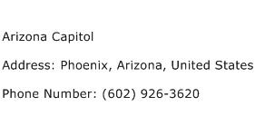 Arizona Capitol Address Contact Number