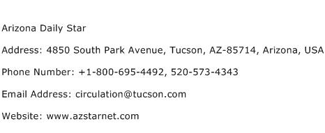 Arizona Daily Star Address Contact Number