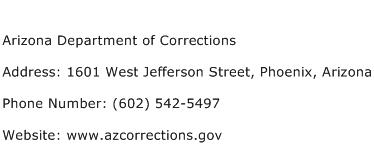 Arizona Department of Corrections Address Contact Number